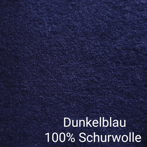 Dunkelblau 100% Schurwolle